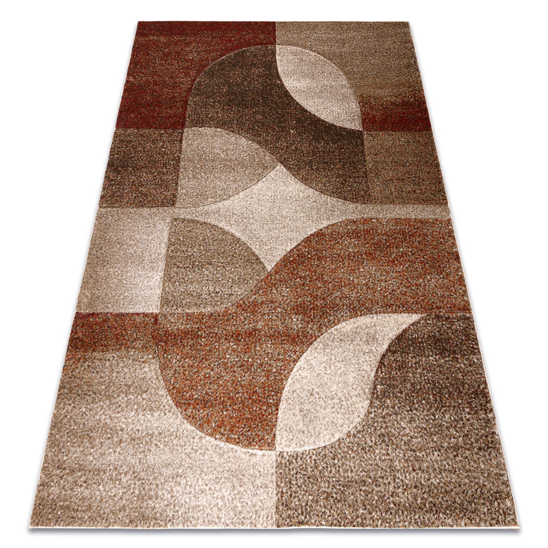 Dywan ARCANA 3893 brązowy / pomarańczowy geometryczny, nowoczesny 160x220 cm