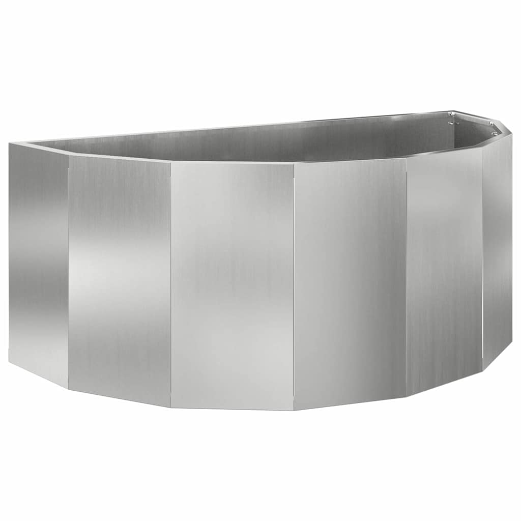 Donica Srebrny 90 x 45 x 35 cm Stal Galwanizowana