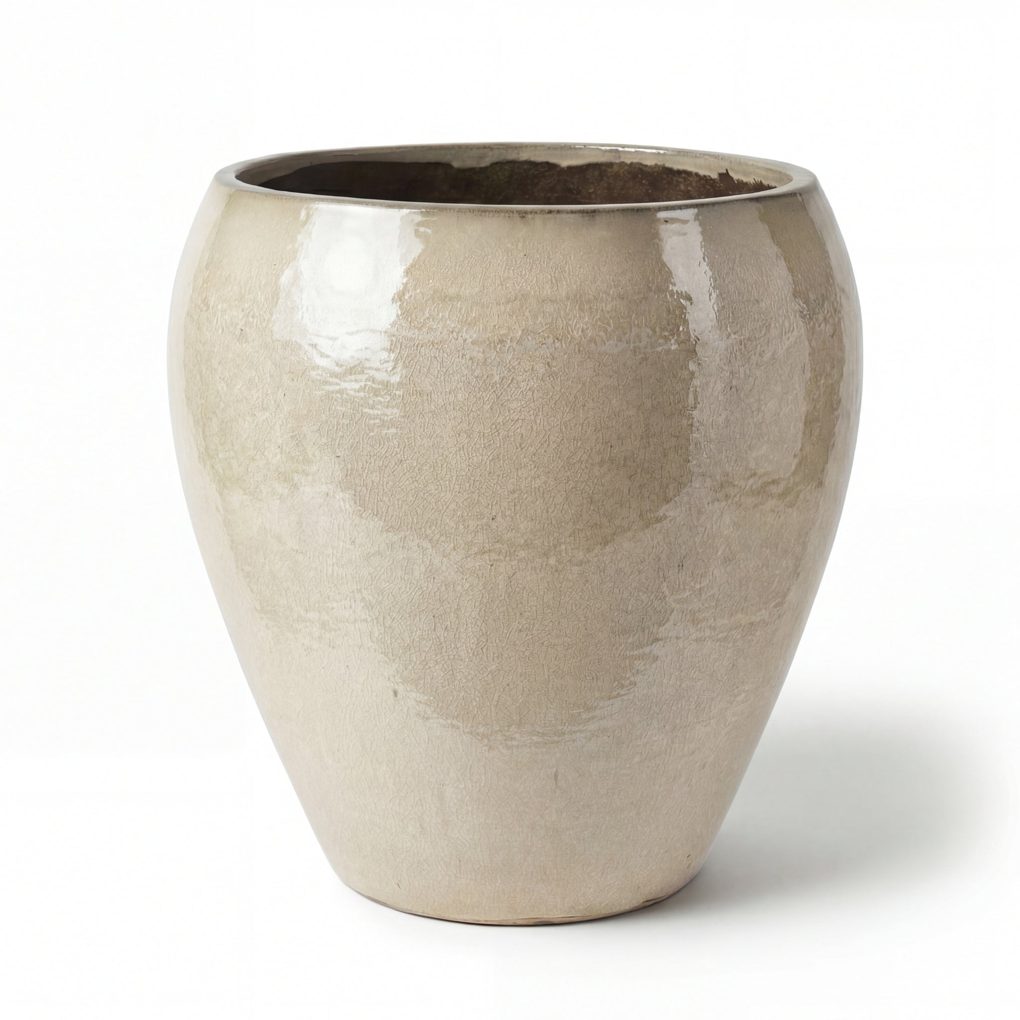 Donica ceramiczna Provencelia LAFONTAINE Kremowy, sred.52 x H52 cm, mrozoodporna, rękodzieło, szkliwiona