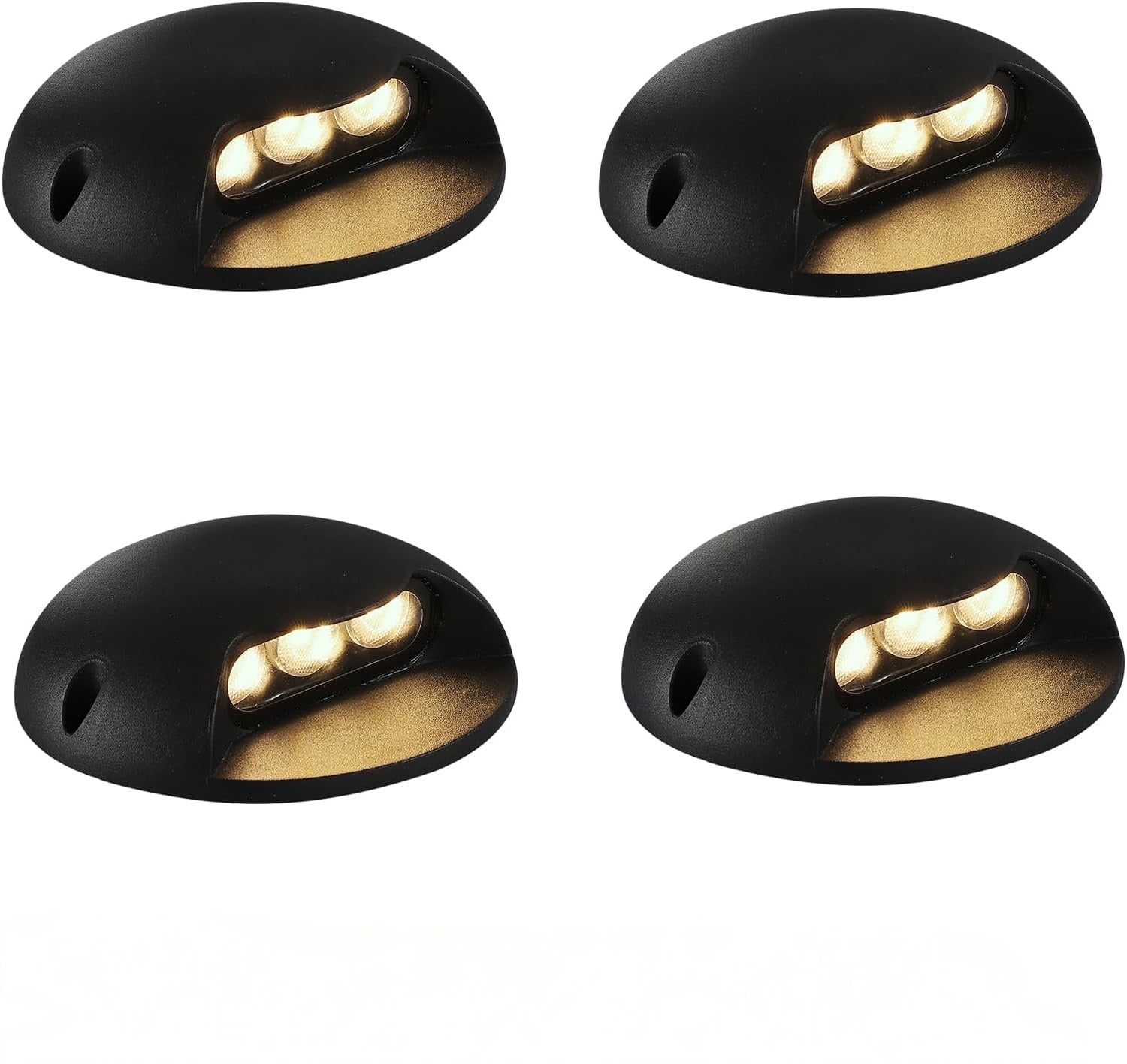 Oświetlenie zewnętrzne klatki schodowej, lampa LED 3W, ciepłe białe światło 3000K, kinkiet, zestaw 4 sztuk.