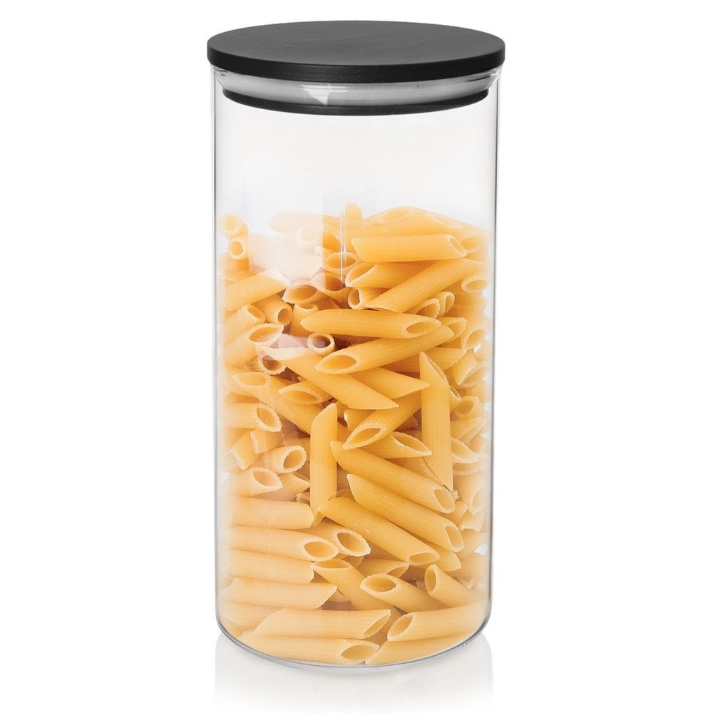Pojemnik na produkty sypkie szklany z pokrywką i uszczelką 980 ml