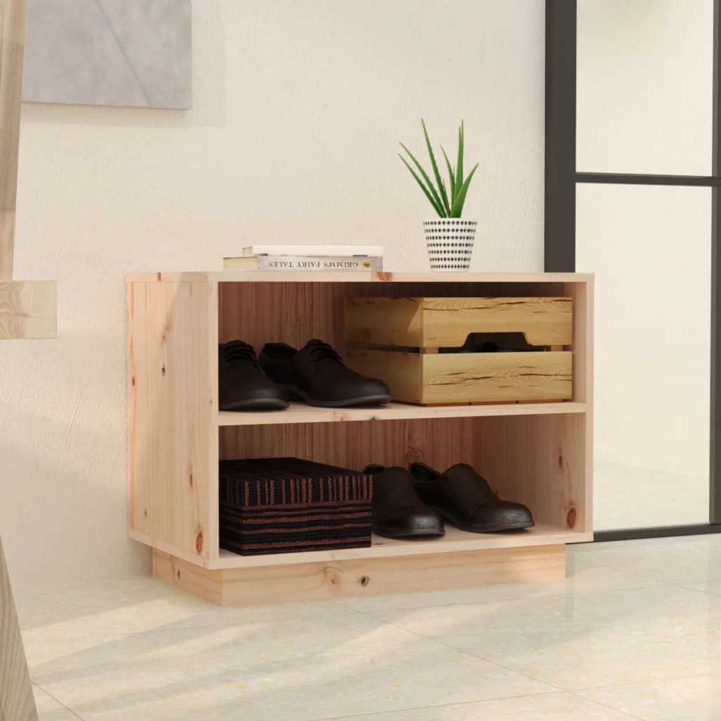 Szafka na buty, 60x34x45 cm, lite drewno sosnowe