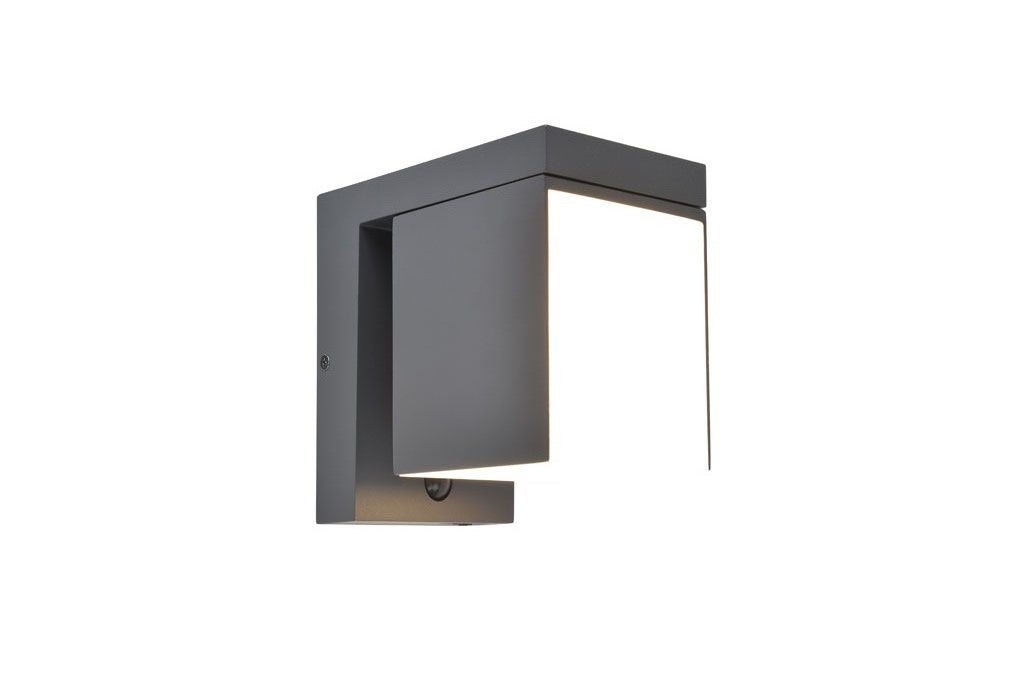 Kinkiet LED PRIMA z panelem solarnym i czujnikiem ruchu, kolor antracytowy, 9,5 W 3000 K