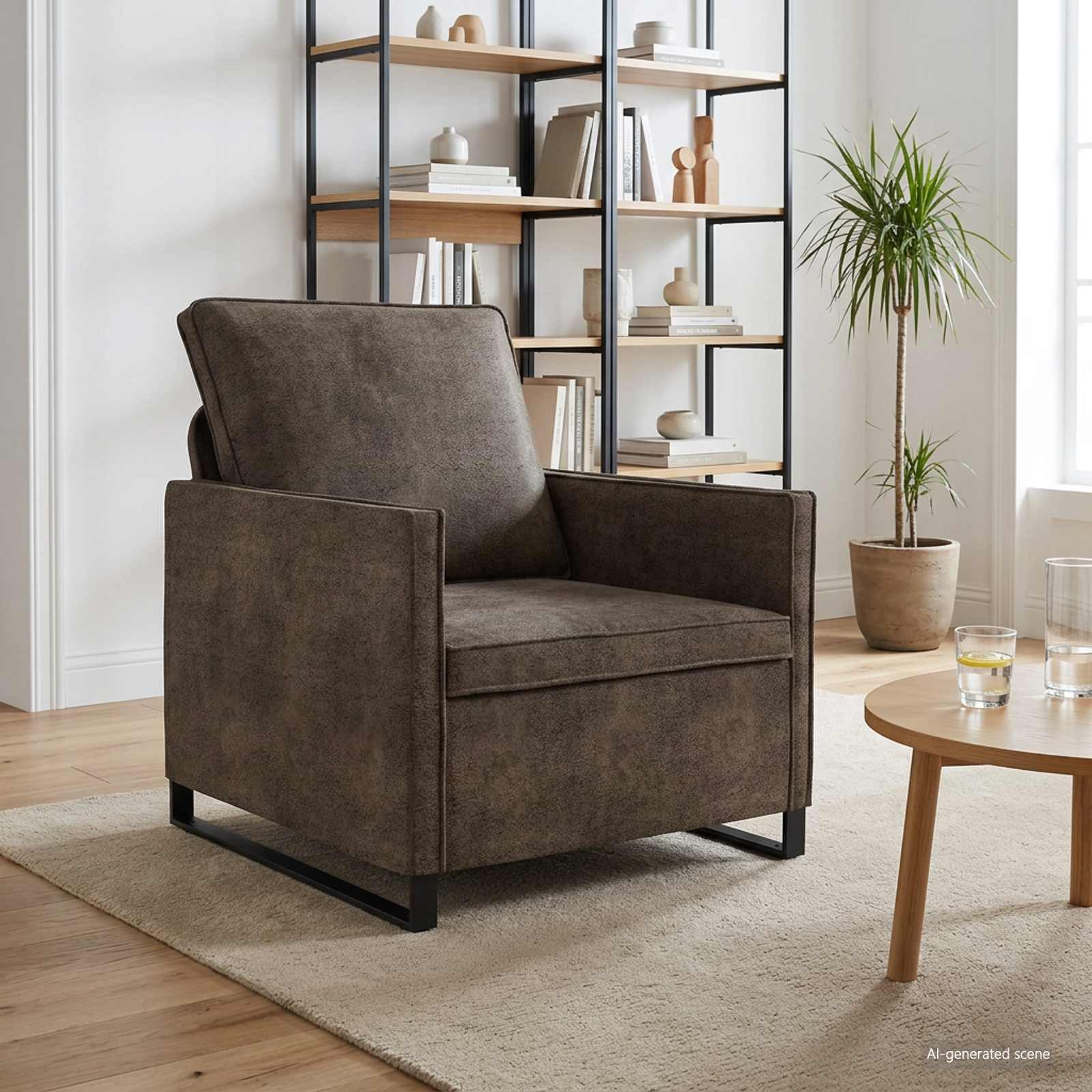 Sofa pojedyncza ciemnoszary 70 x 81 x 82 cm vidaXL