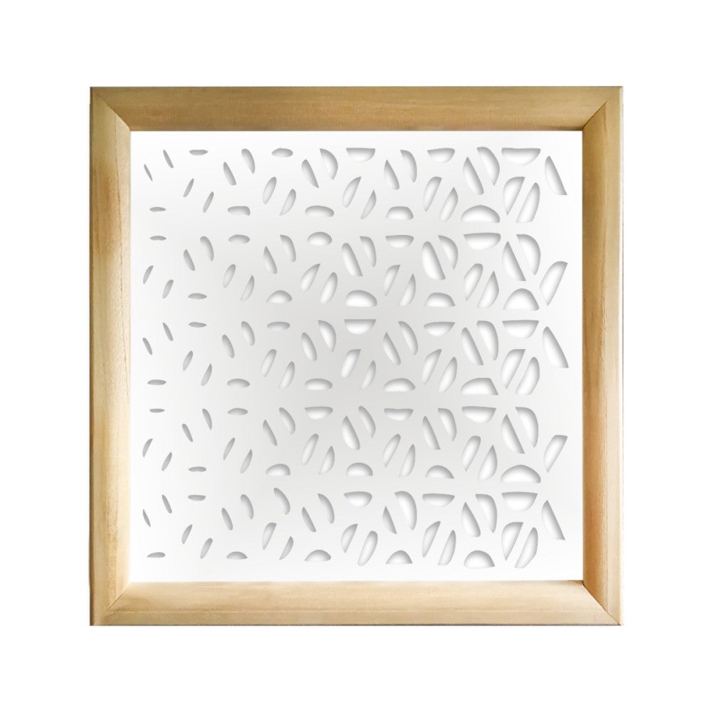 COFFEE - Kwadratowe moduły dekoracyjne z drewna i PVC - Rozmiar 98x98 cm - Grubość 64 mm - Kolor wewnętrzny BIAŁY