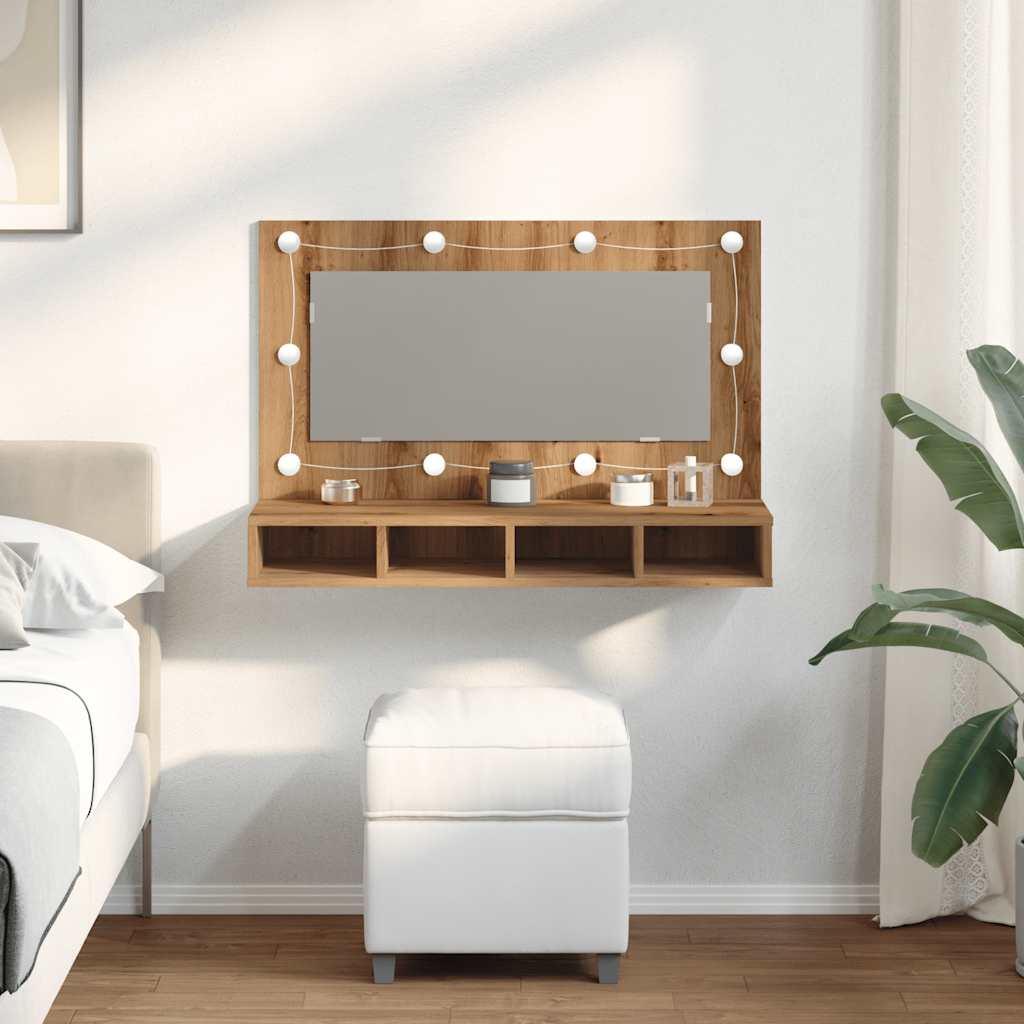 Szafka lustrzana z oświetleniem LED Artisan Oak 90x31,5x62 cm