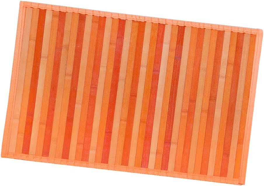 Dywan Bambusowy 50x330 cm Antypoślizgowa Prostokątny Obrus śniadaniowy Pomarańczowy