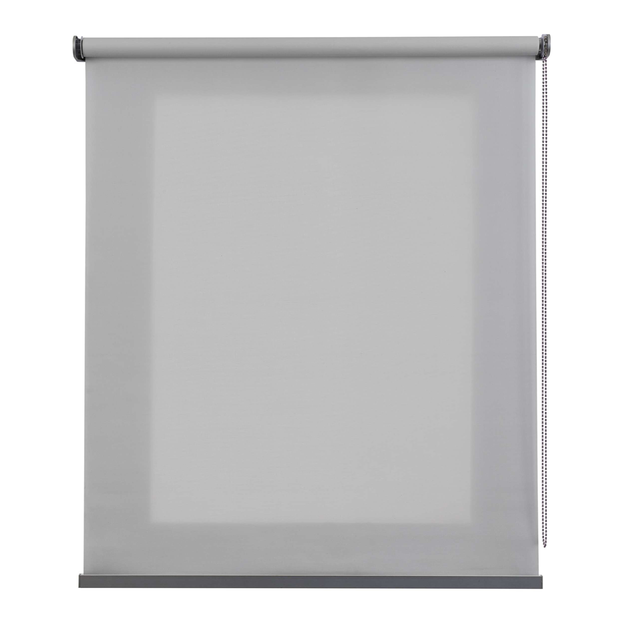 Roleta przepuszczająca światło Premium, dekoracyjna z metalowym wykończeniem biała, 180x180cm