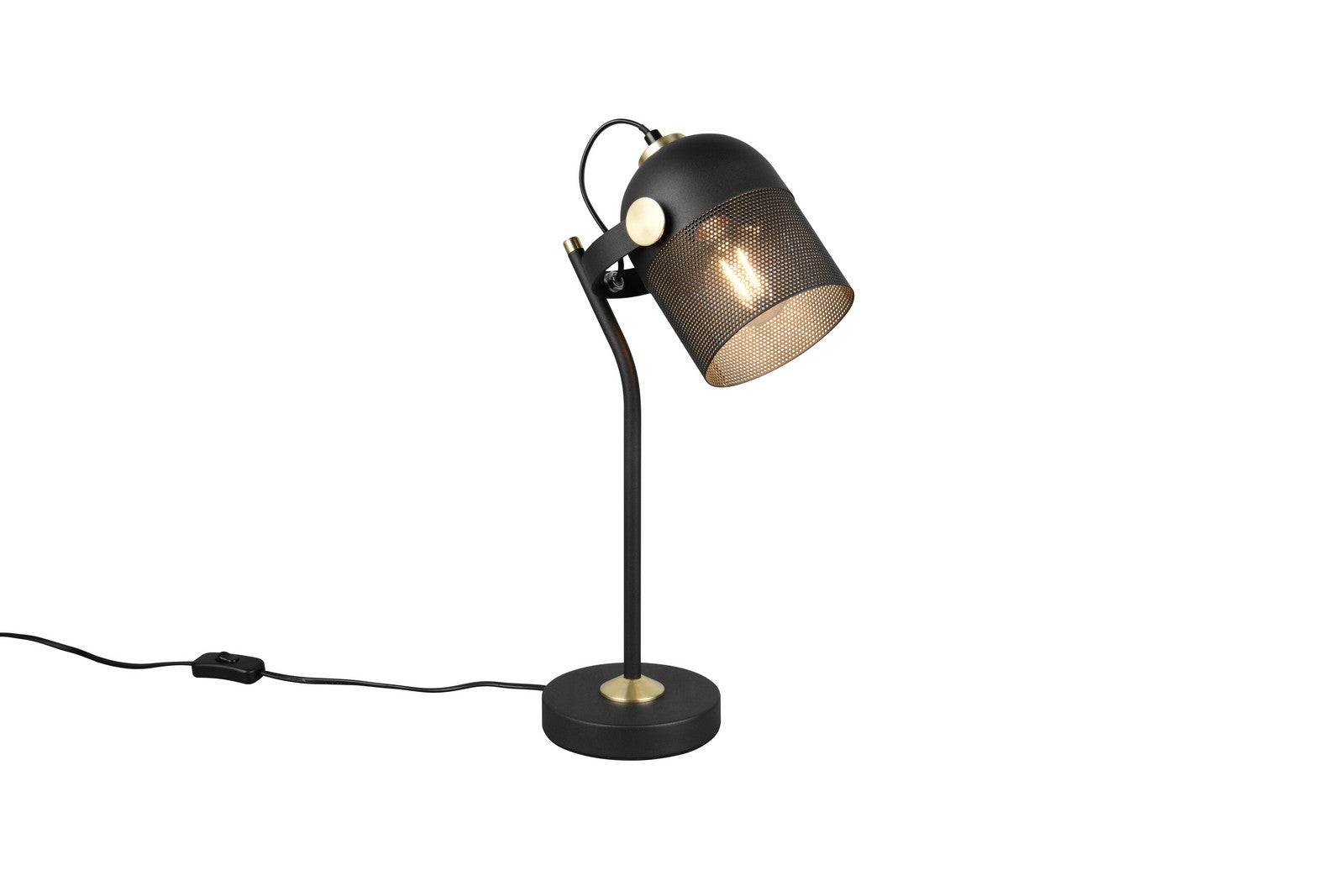 Lampa stołowa MIXA 1xE27x10W metal czarny matowy wym:45x14x11,8cm IP20 Trio