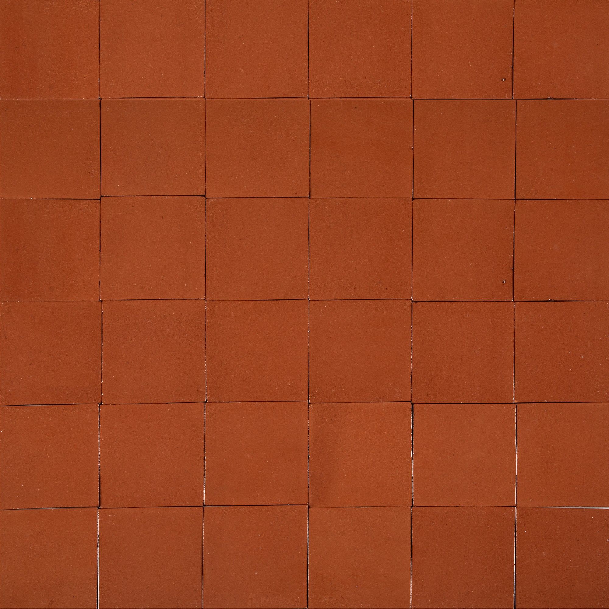 Płytki ceramiczne 10,5×10,5 cm jednokolorowe w kolorze ceglastoczerwonym – Terracota Liso – 90 sztuk – do łazienki, kuchni, salonu.