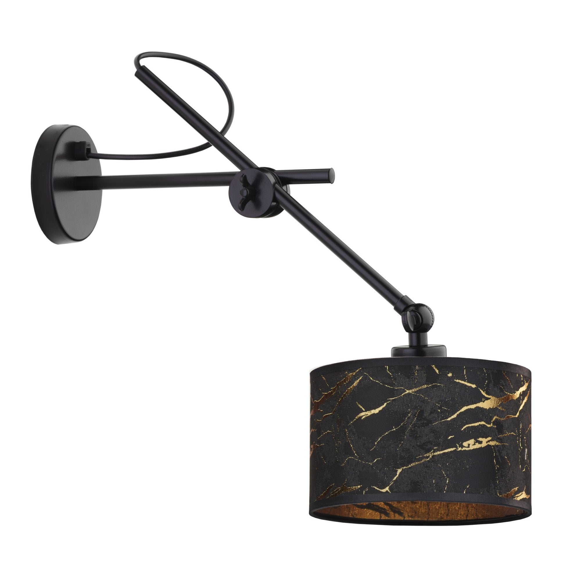 Kinkiet przegubowy lampa ścienna lampa na ścianę regulowany z abażurem walec MODERN