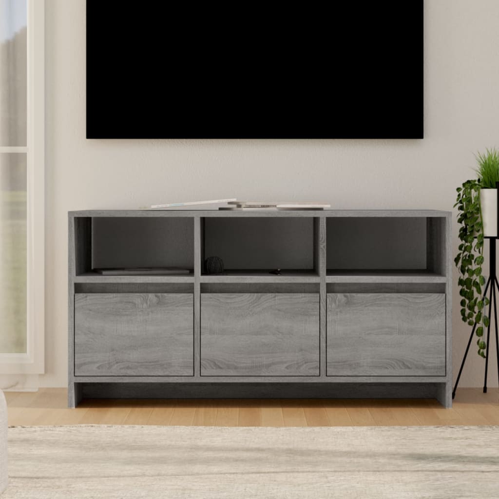 Szafka pod TV, szary dąb sonoma, 102x37,5x52,5 cm vidaXL