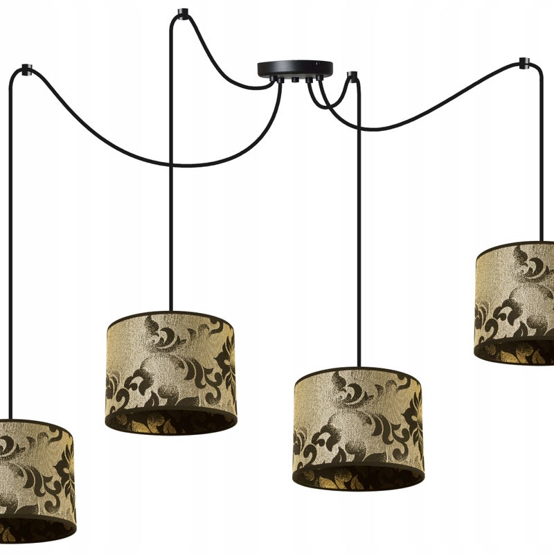 Lampa sufitowa wisząca Light Home LH Pająk Werona 4x E27 60W ciemne złoto