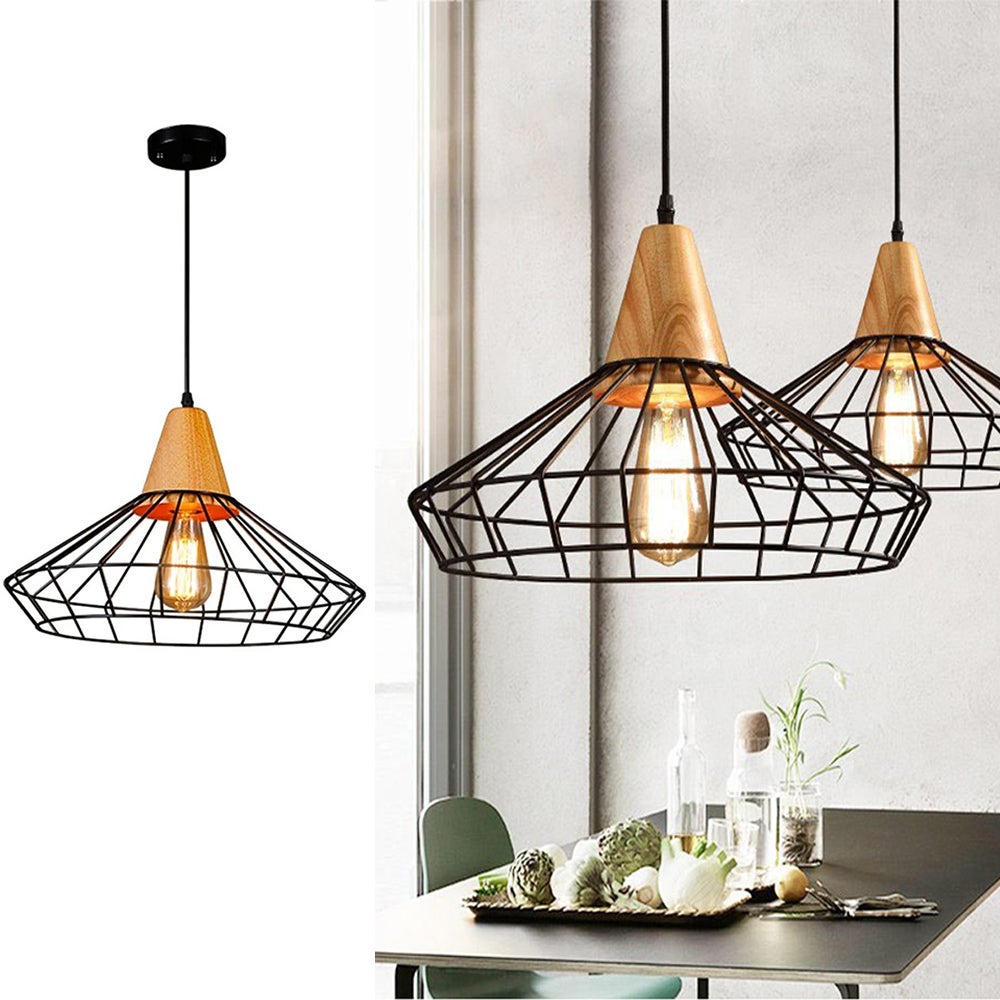 Lampa wisząca gniazdem retro żelazna lampa klatkowa lampa wisząca pojedynczą głowicą baru restauracji kawiarni kreatywnym stylu nordyckim bez żarówki