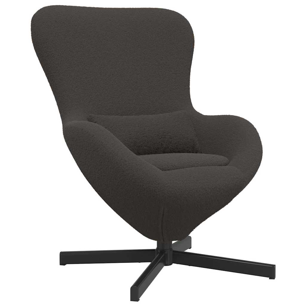 Fotel jajo Ciemnoszary 63 x 73 x 90 cm tkanina