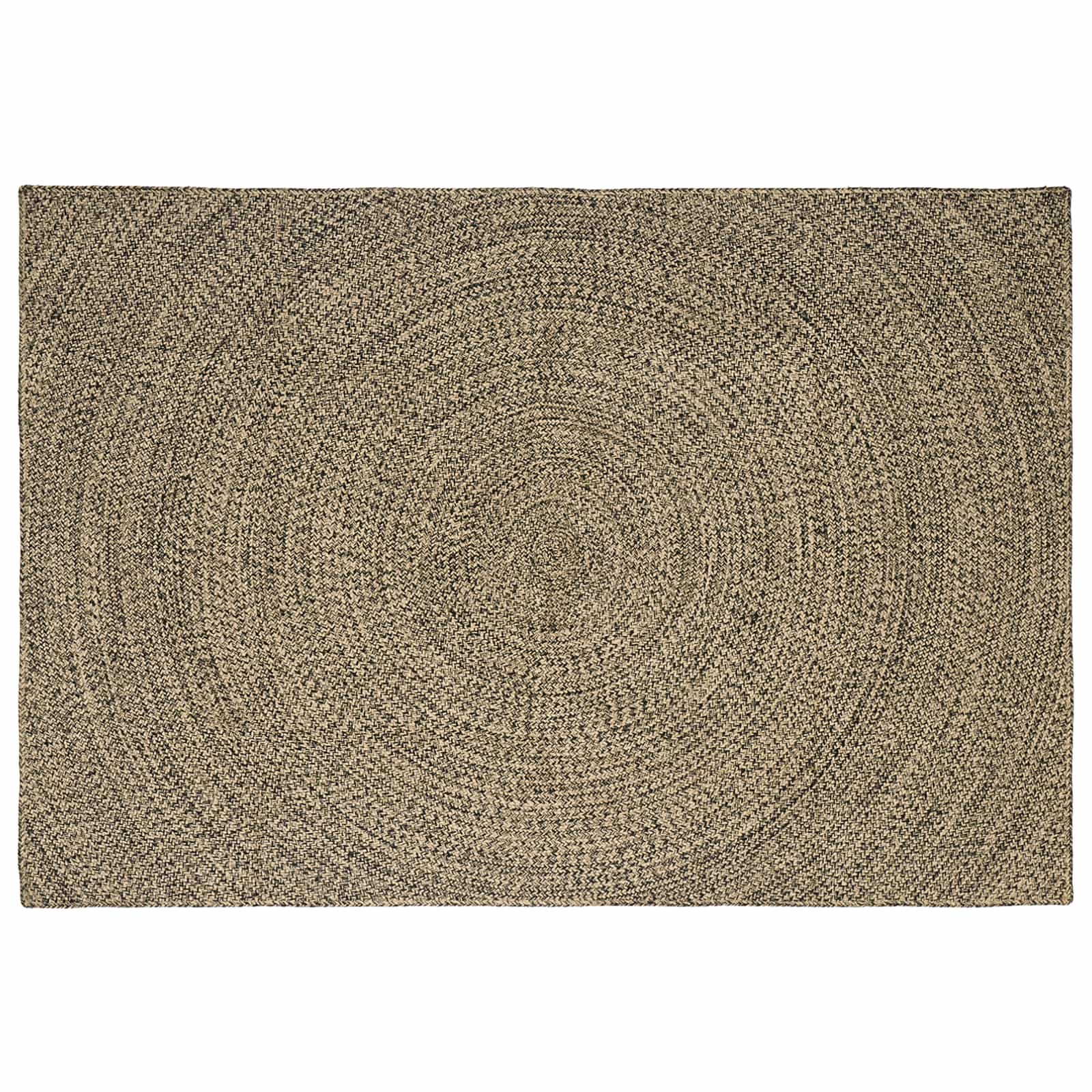 Dywan Jutowy 160x230 cm Naturalny i Czarny do Salonu