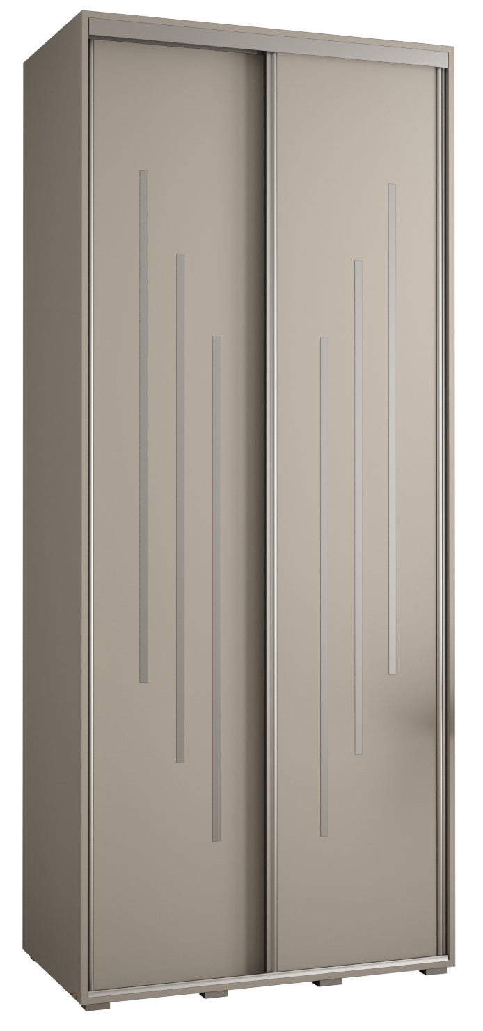 Szafa przesuwna wysoka Dakota 8 120 x 60 x 235,2 cm kaszmir + u. Srebrny - Abiks Meble