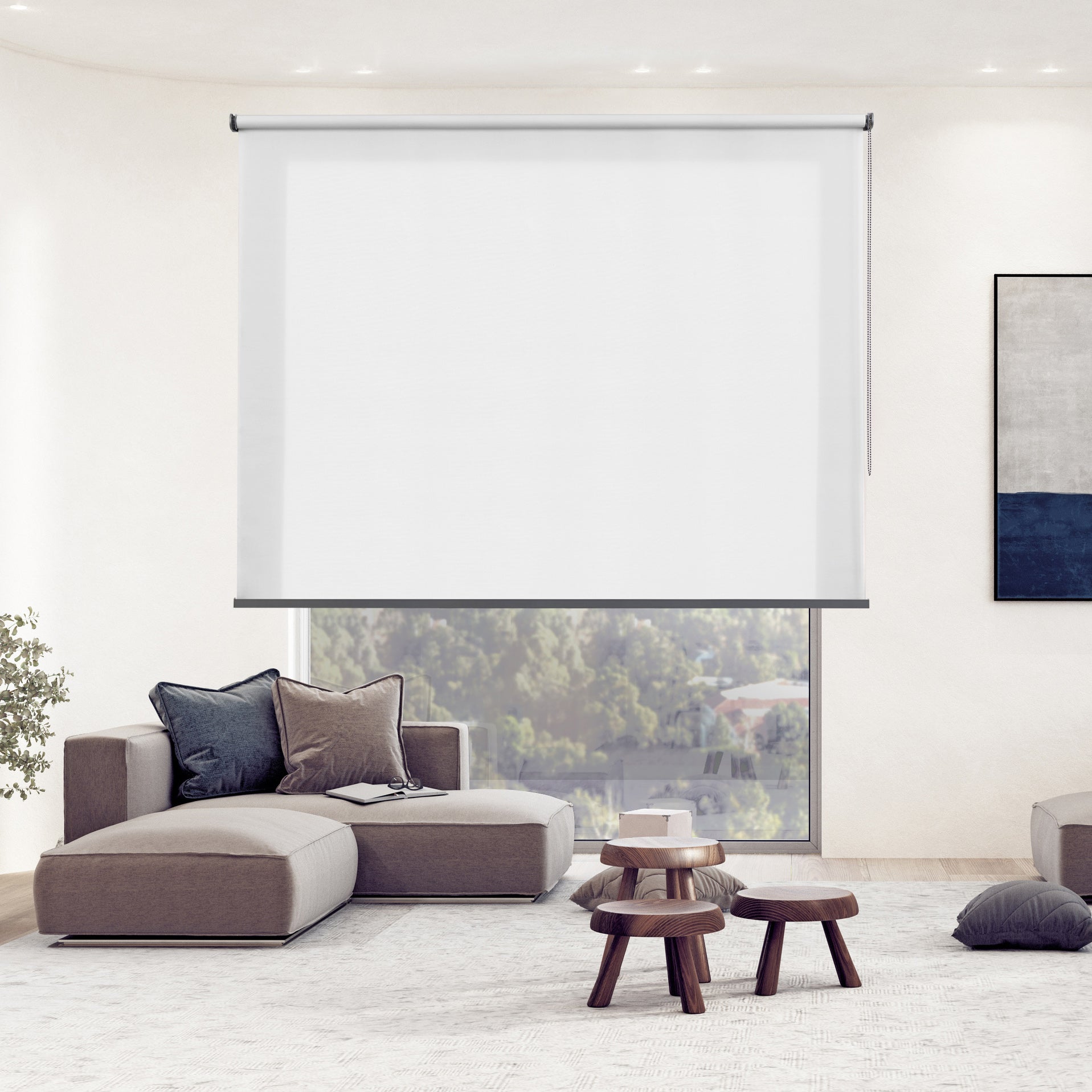 Roleta Półprzezroczysta na Okna Biała 80x180 cm