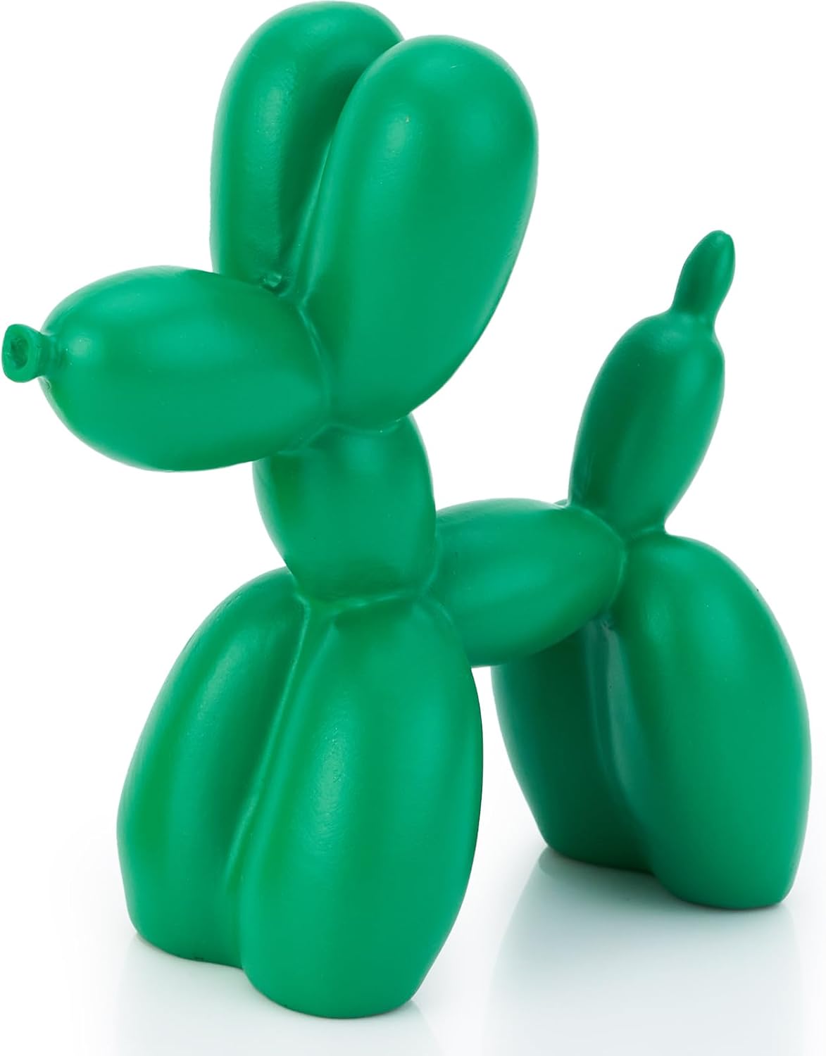 Dekoracyjna figurka psa z balonu, 10,2 cm, dekoracja domu, na półki, zielona, rozmiar S