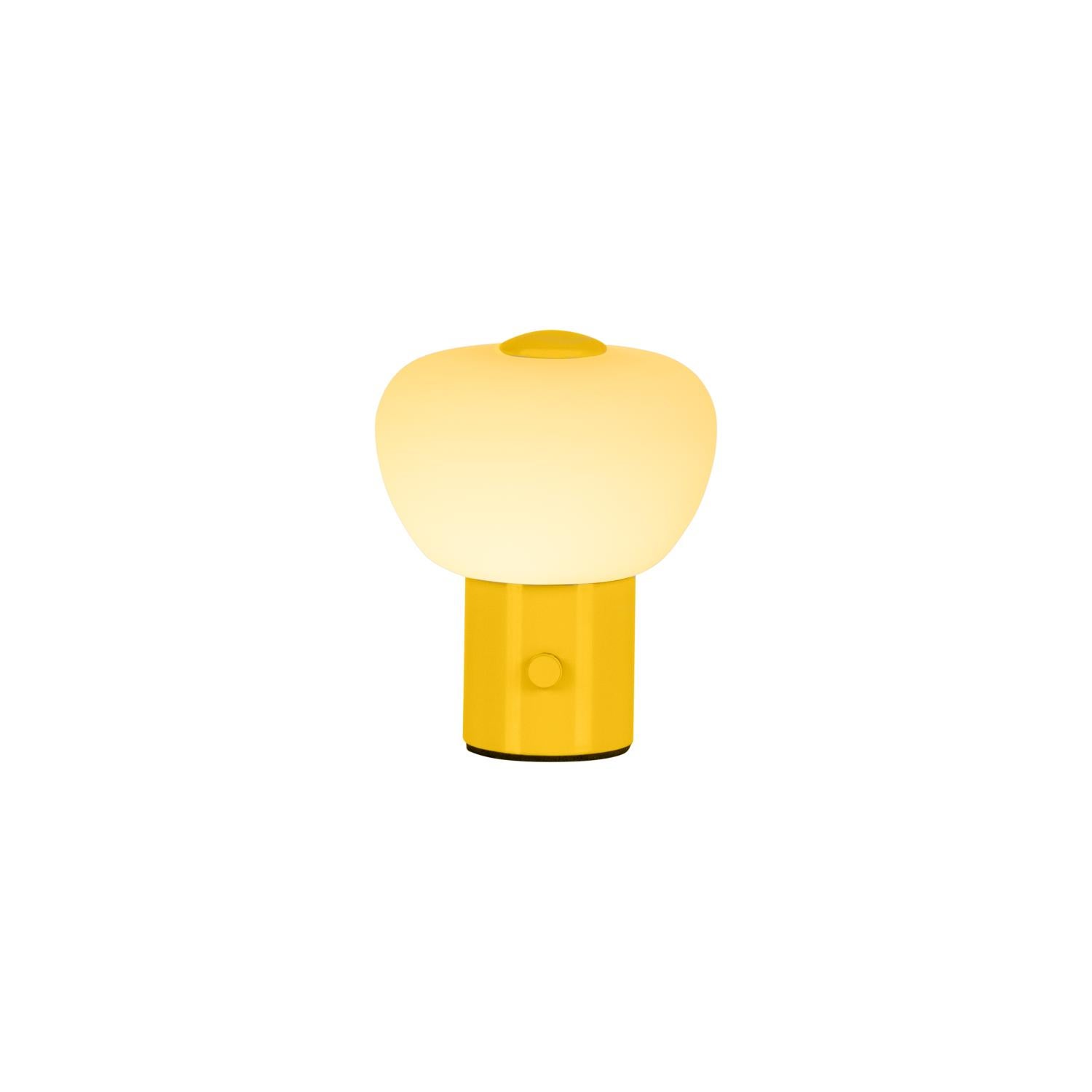 Lampa stołowa LED GUSTAV żółta 0.8W ciepła 60lm szkło wym:9,5x8x8cm IP20 Lucide