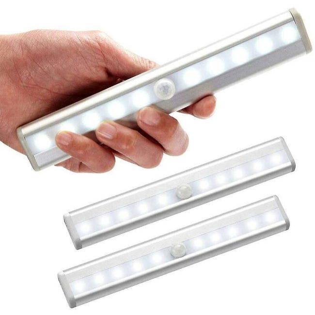 Zestaw 3 lamp LED z czujnikiem ruchu do wnętrz, bezprzewodowy reflektor 10 LED, oświetlenie szafki LED