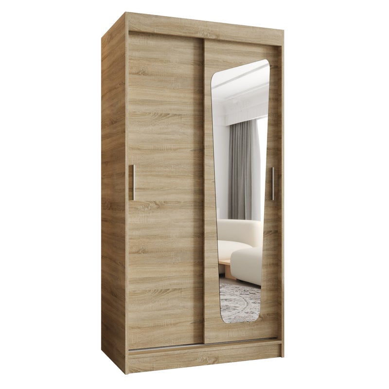 Szafa przesuwna garderoba MOKA 100 x 62 x 200 cm Sonoma