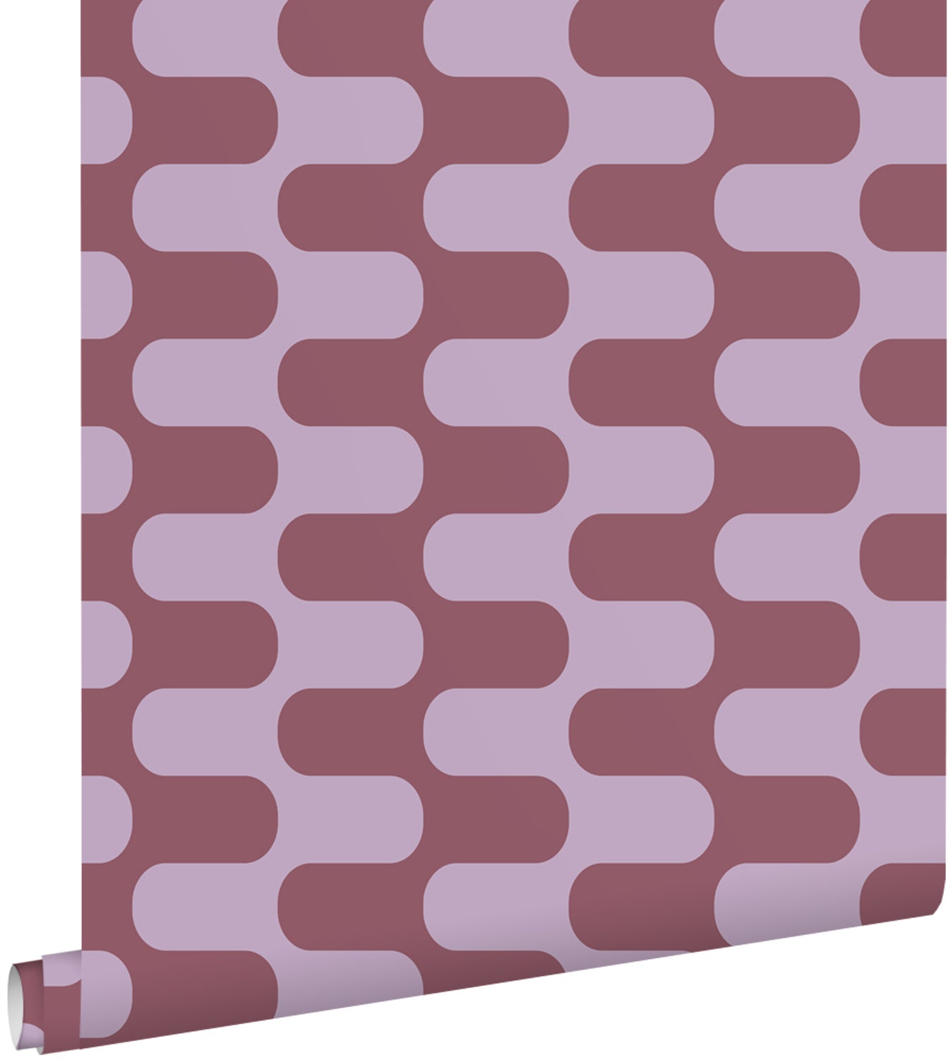 Tapeta faliste linie fioletowy - 50 x 900 cm - ESTAHOME