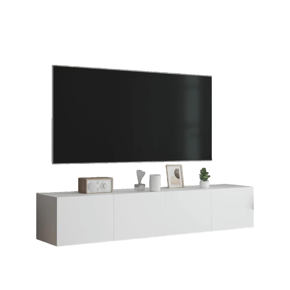 Meble TV VidaXL z podświetleniem LED RGB 2 szt. biały 80x35x31 cm