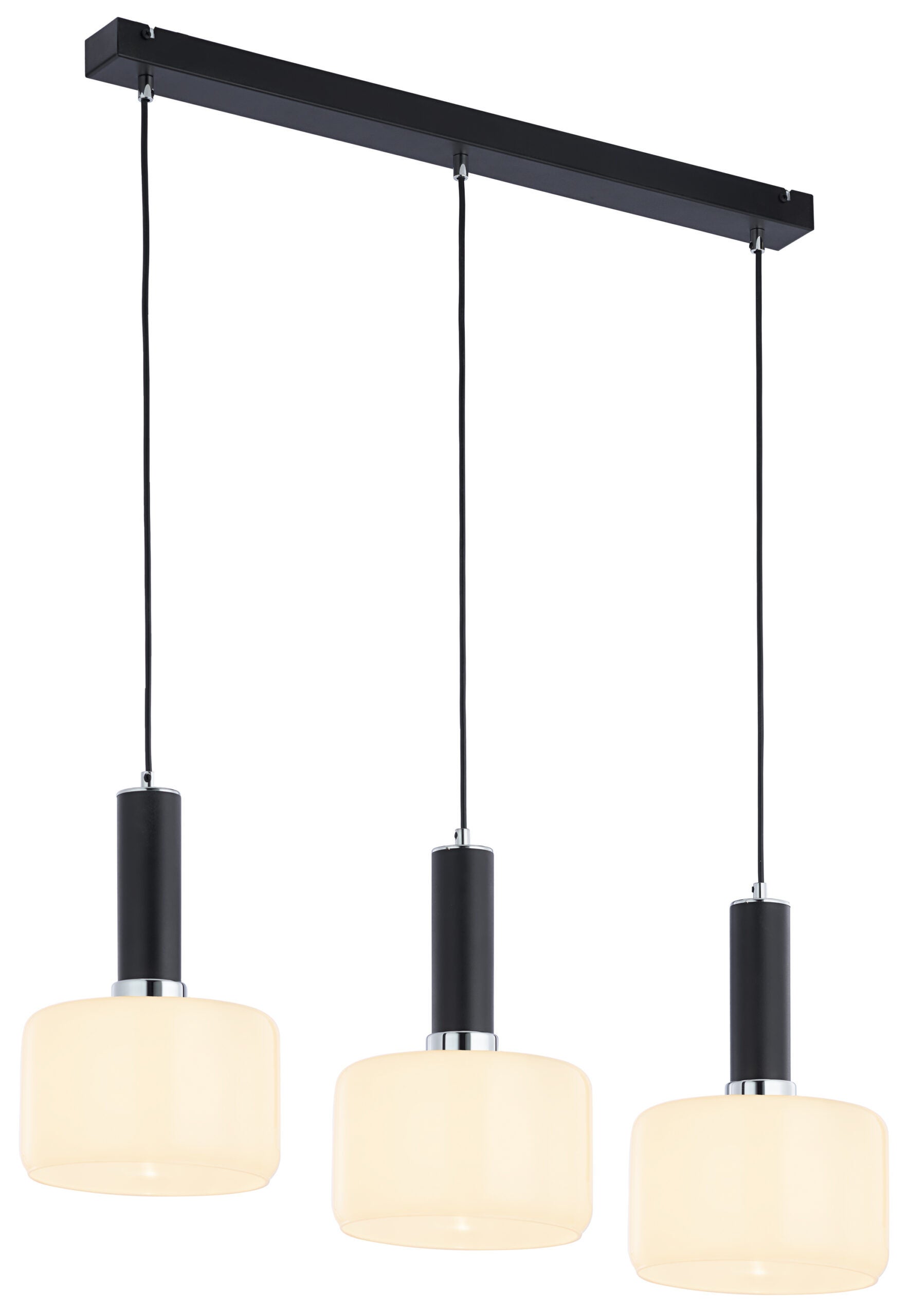 VANES lampa wisząca Jupiter srebrno-czarna E27 77x20x39-80 cm 1 szt.