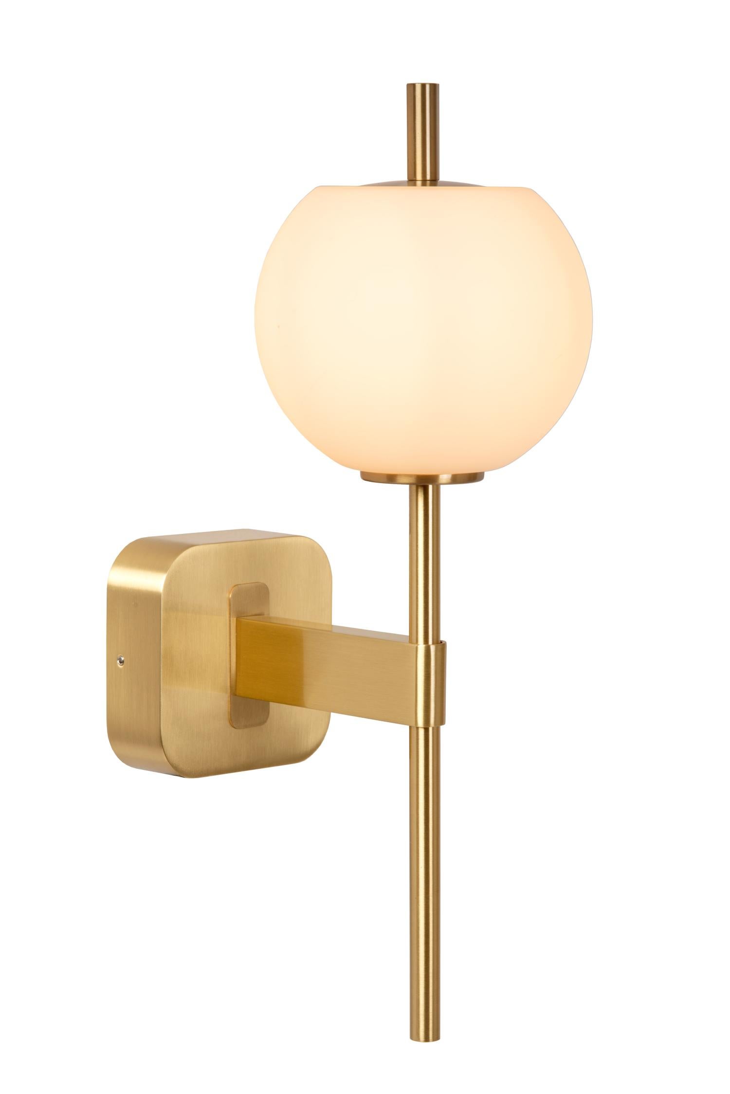 Kinkiet ELDA złoto-biały 1xG9x33W szkło wym:34,5x18,4x12cm IP44 Lucide