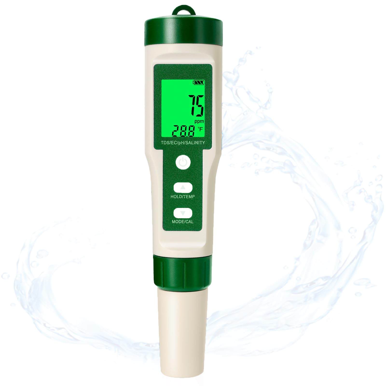 Cyfrowy miernik w pH Miernik temperatury Automatyczna precyzja Pomiar pH TDS EC Zasolenie Tester temperatury Woda Basen Hydroponika Akwarium Woda