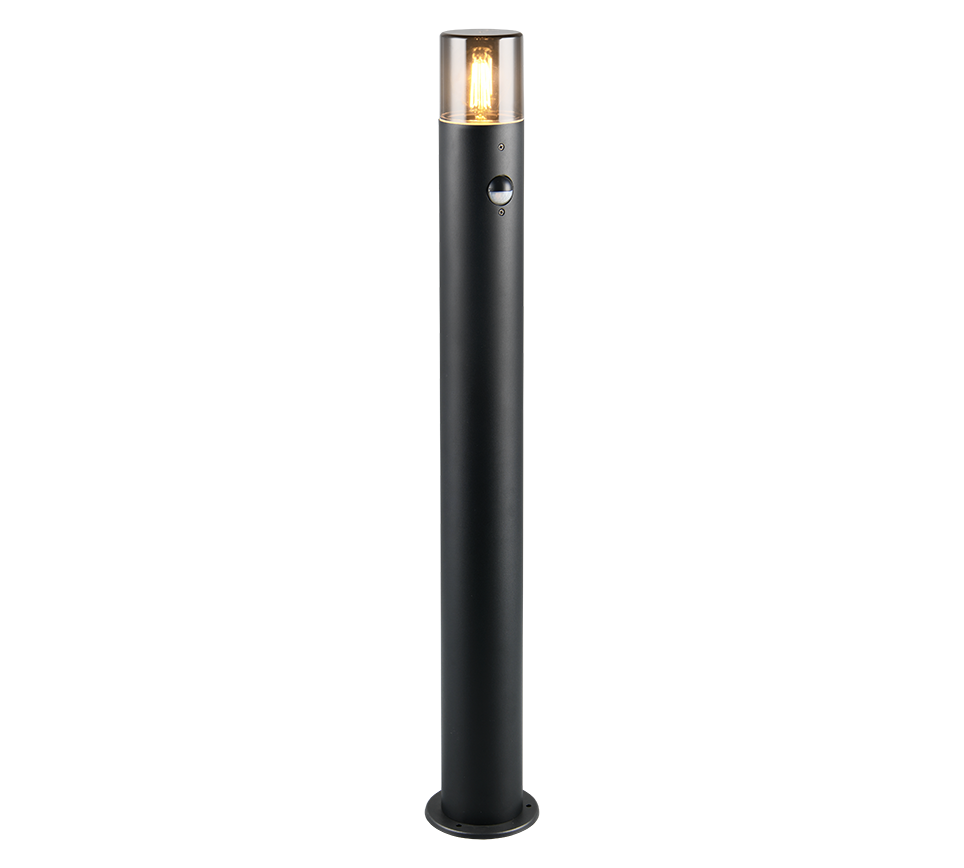 Lampa ogrodowa stojąca Hoosic czarna 1xE27x28W IP44 wym: 80 x 12 x 12 cm aluminium Trio