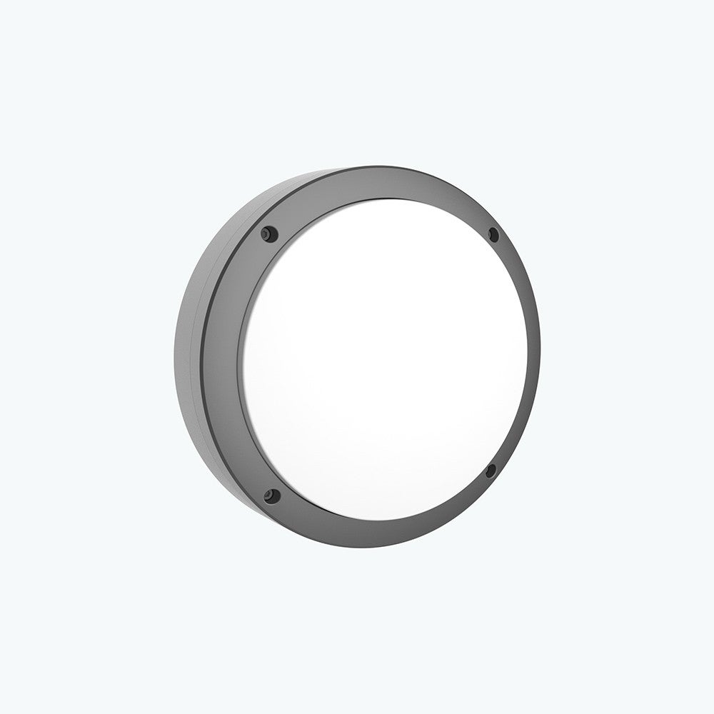 Nador 16W LED okrągła zewnętrzna lampa sufitowa odpowiednia do sufitów i ścian Antracyt Ciepła 3000K IP65 IK08 Iberlamp
