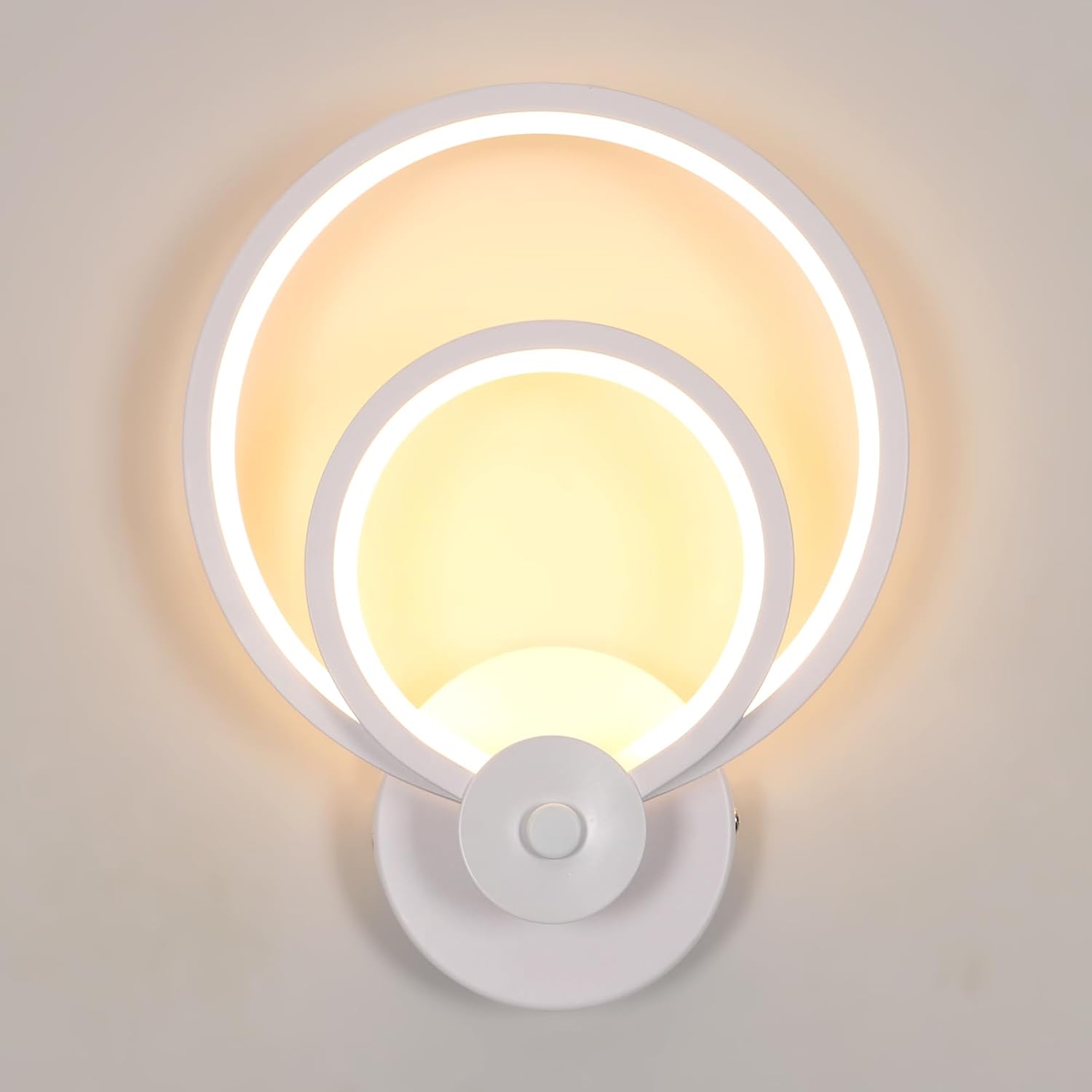 Oświetlenie ścienne LED do wnętrz, 12W nowoczesne oświetlenie ścienne, akrylowe oświetlenie ścienne do sypialni, salonu, korytarza, ciepła biel 3000K