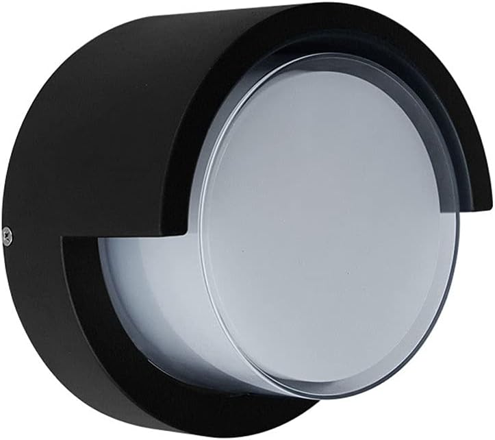 Wodoodporna lampa ścienna zewnętrzna, wpuszczana lampa punktowa do ganku, patio, ogrodu i balkonu (ciepłe światło 3000 K)