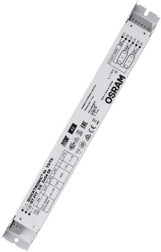 Srebrny Quicktronic QT-FIT5 5/8 2x54-58