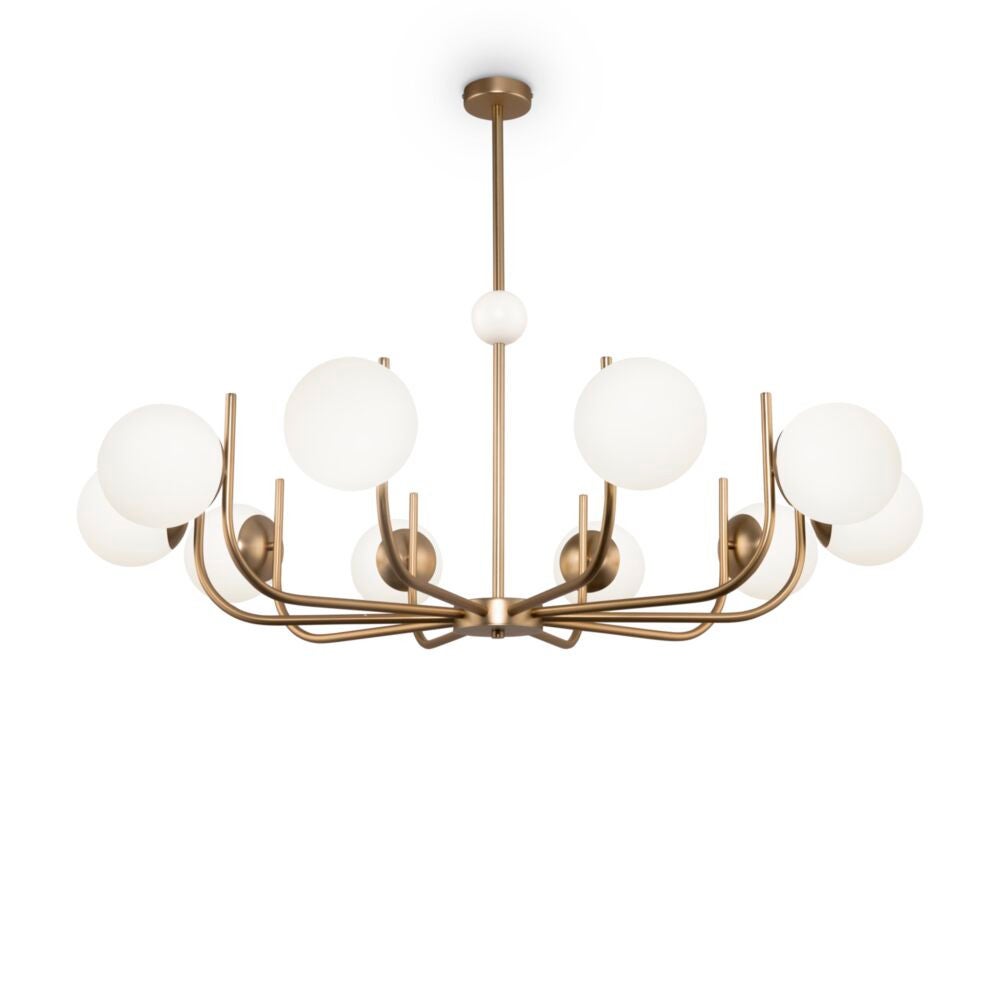 Lampa wisząca złota, białe kule Rendez-vous Maytoni MOD109PL-10BS