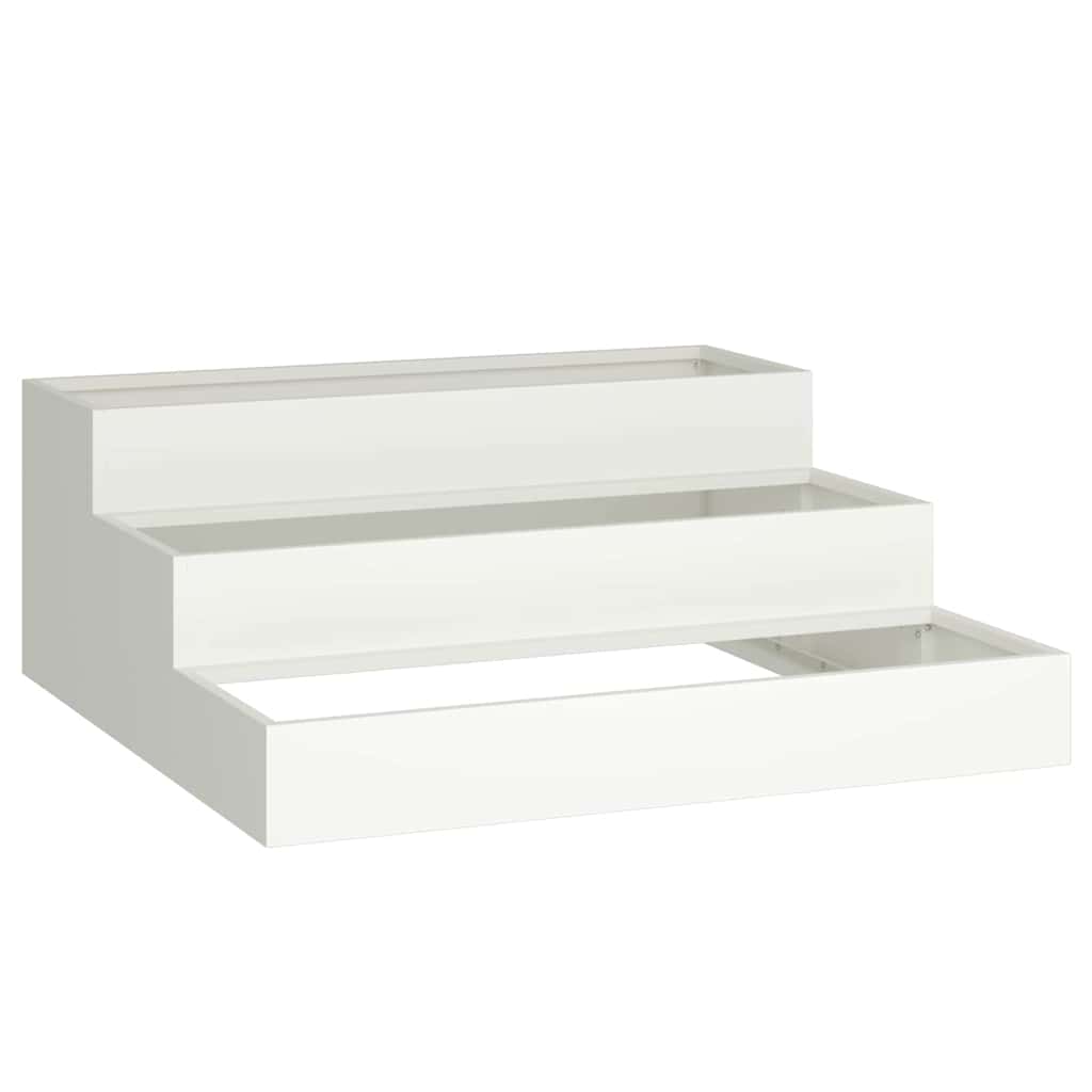 Doniczka ogrodowa Biały 90 x 90 x 35 cm Stal zimnogięta