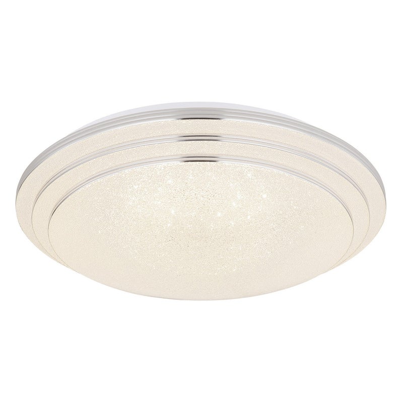 Oprawa sufitowa wpuszczana w szkło wzorzyste, biała dioda LED, ściemnialna 2700-6500 K, sterowana pilotem