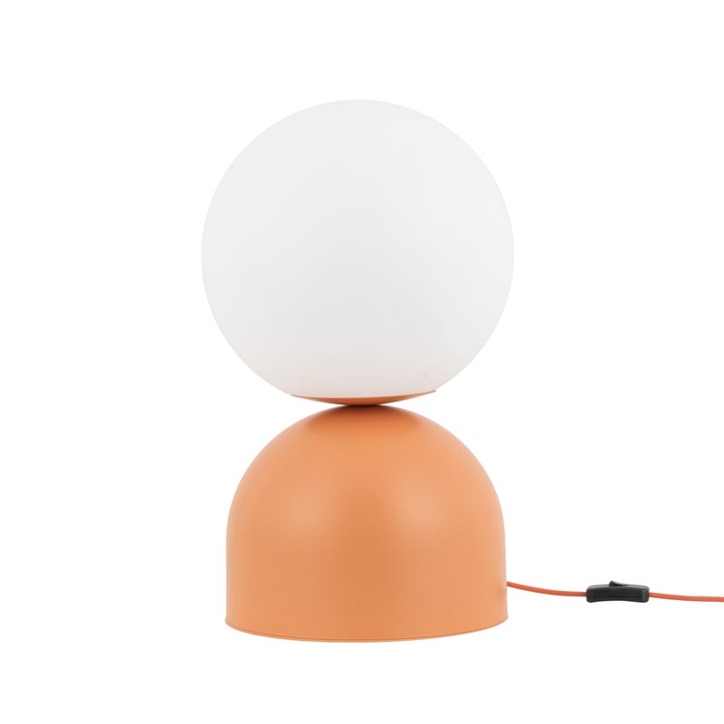 Lampka Nocna Stołowa łosiowa Tk Lighting Miki Klosz Kulka Biała G9
