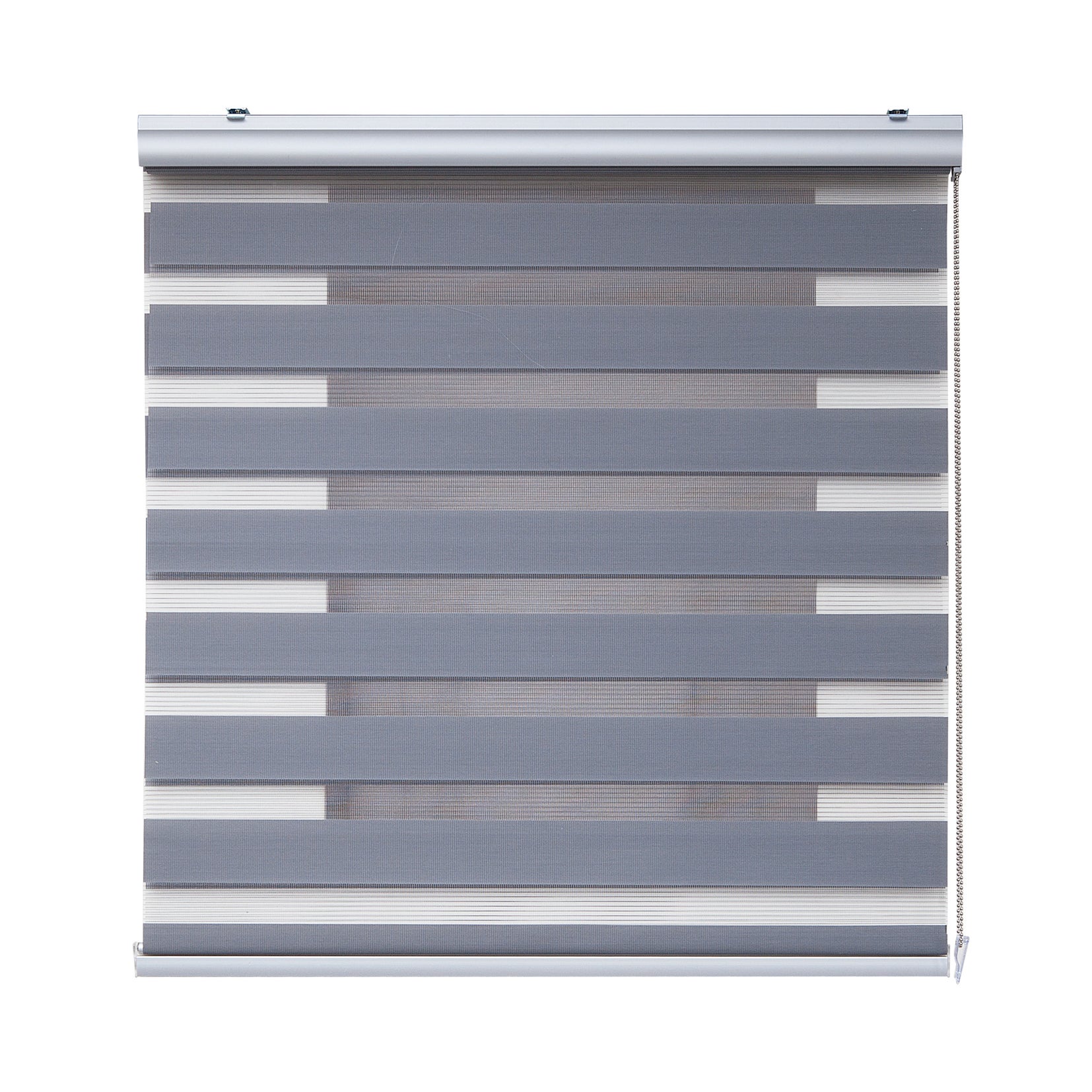 Roleta Dzień i Noc Premium, z aluminiowym wykończeniem, srebrna, 140x250cm