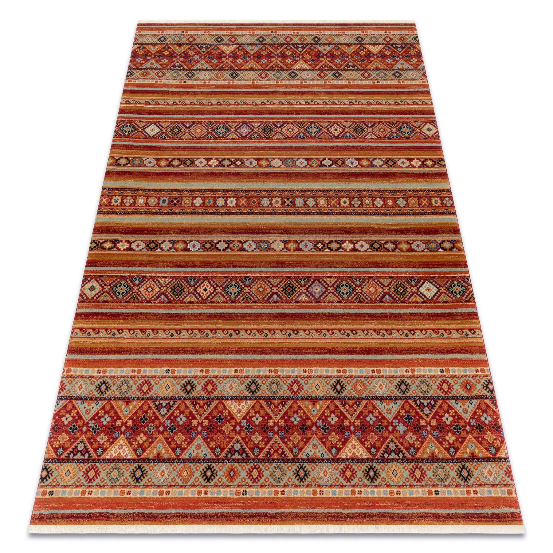 Dywan wełniany KESHAN Frędzle, orientalny 7685/53578 terakota 80x145 cm
