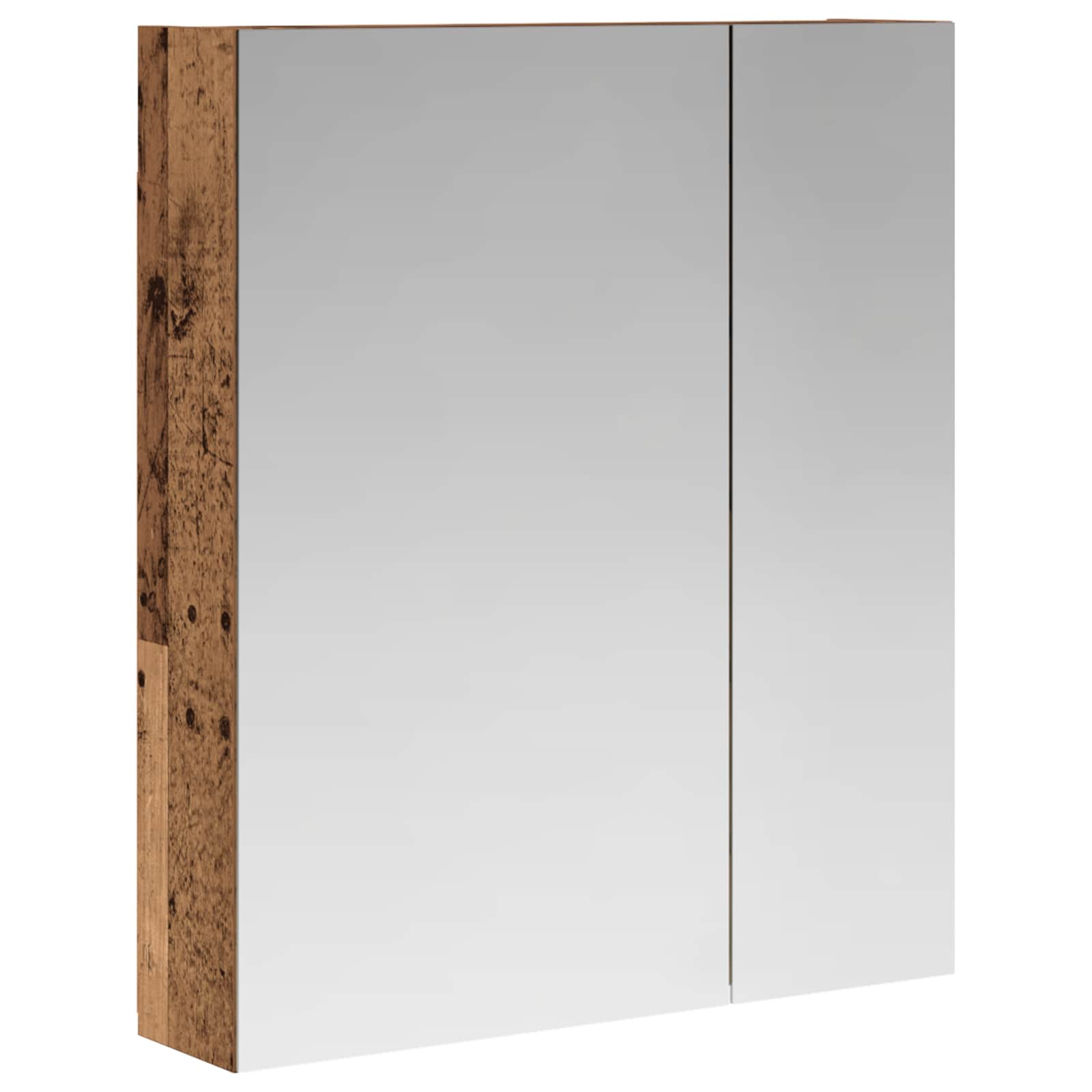 Szafka z lustrem do łazienki Stare drewno 60 x 14,5 x 70 cm