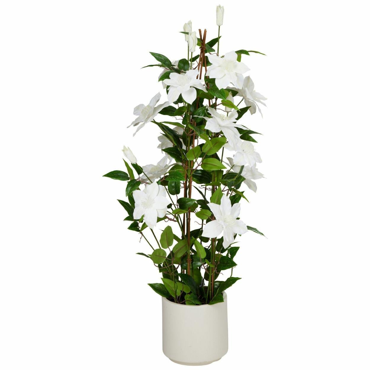 Sztuczne drzewko clematis HowHomely białe 98 cm w doniczce 1 szt.