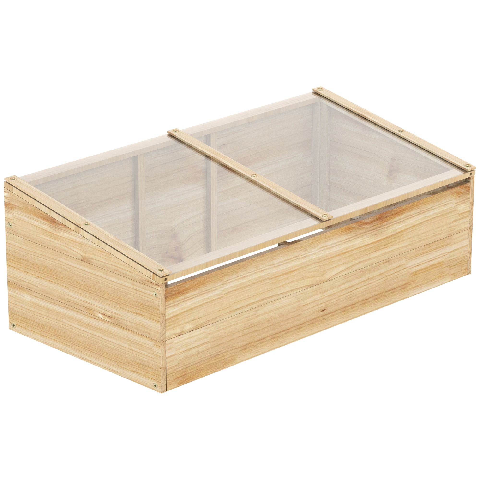 Szklarnia ogrodowa 100 x 50 x 35 cm, wodoodporna konstrukcja odporna na promieniowanie UV, drewno, do ogrodu, na taras i balkon