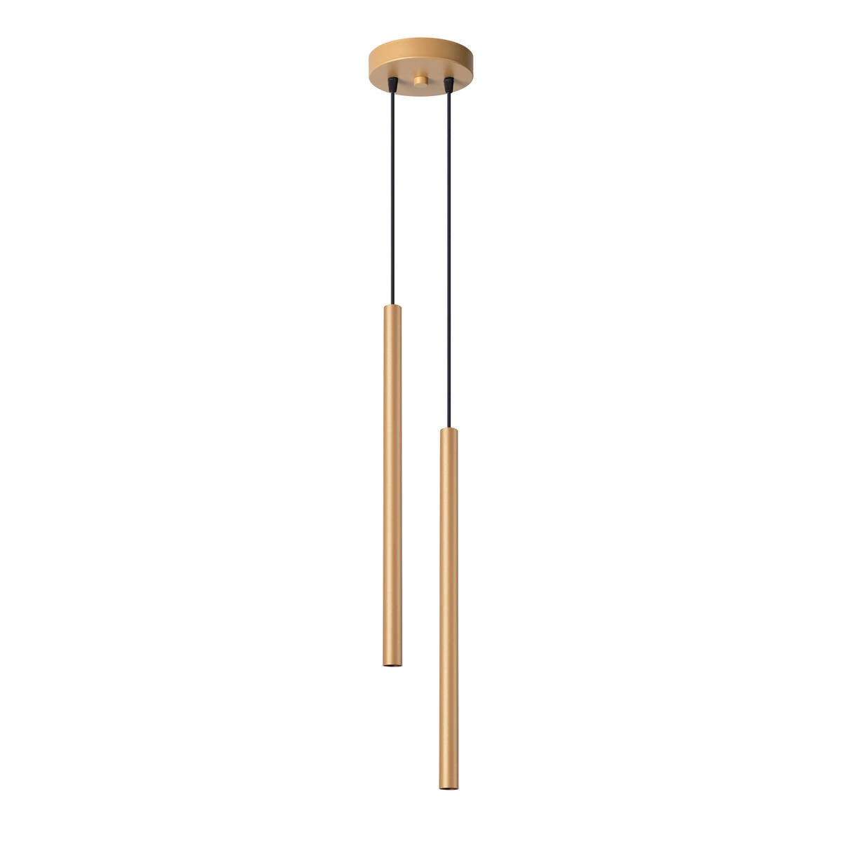 Lampa wisząca złota dwie tuby 2xG9 8W PASTELO Sollux