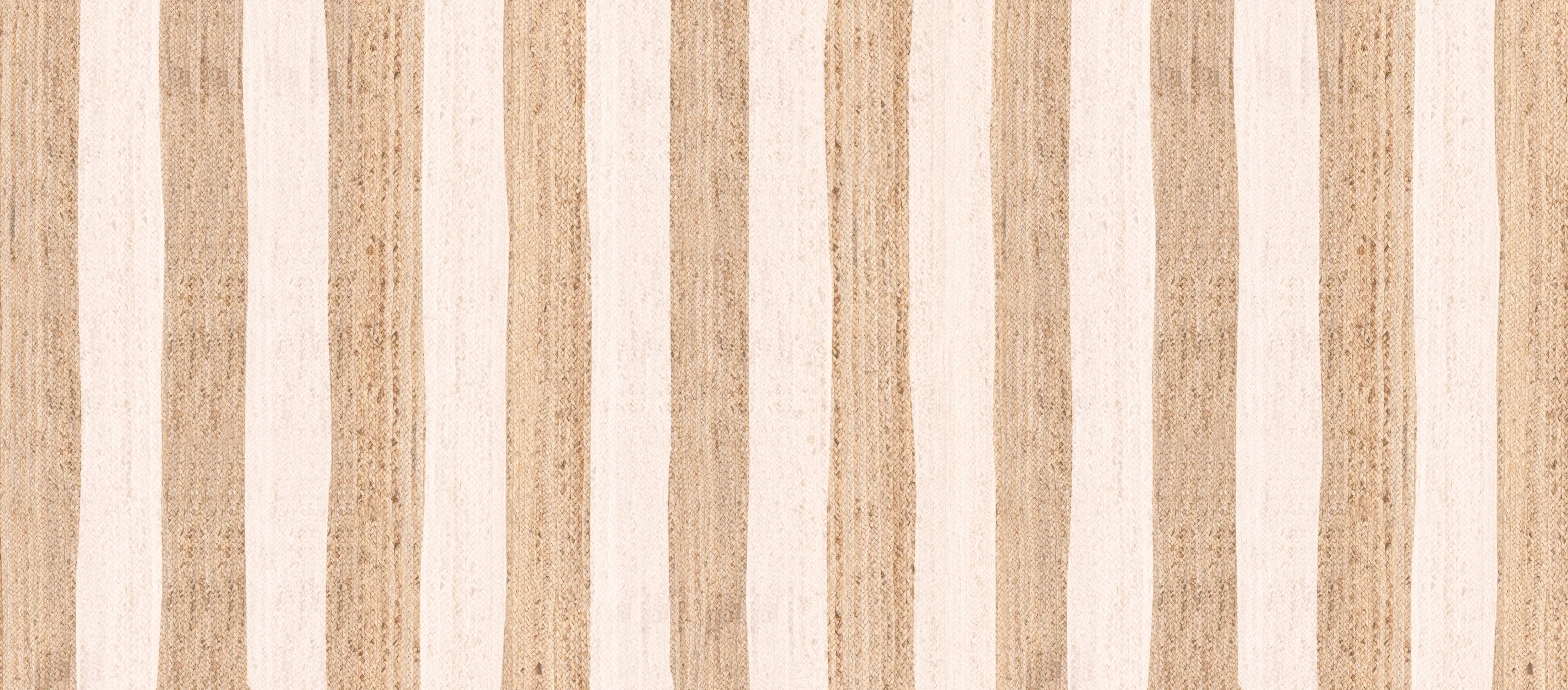 Winylowa wykładzina dywanowa w jutowe paski 66x150 cm - antypoślizgowa wykładzina PCV z gładkim nadrukiem