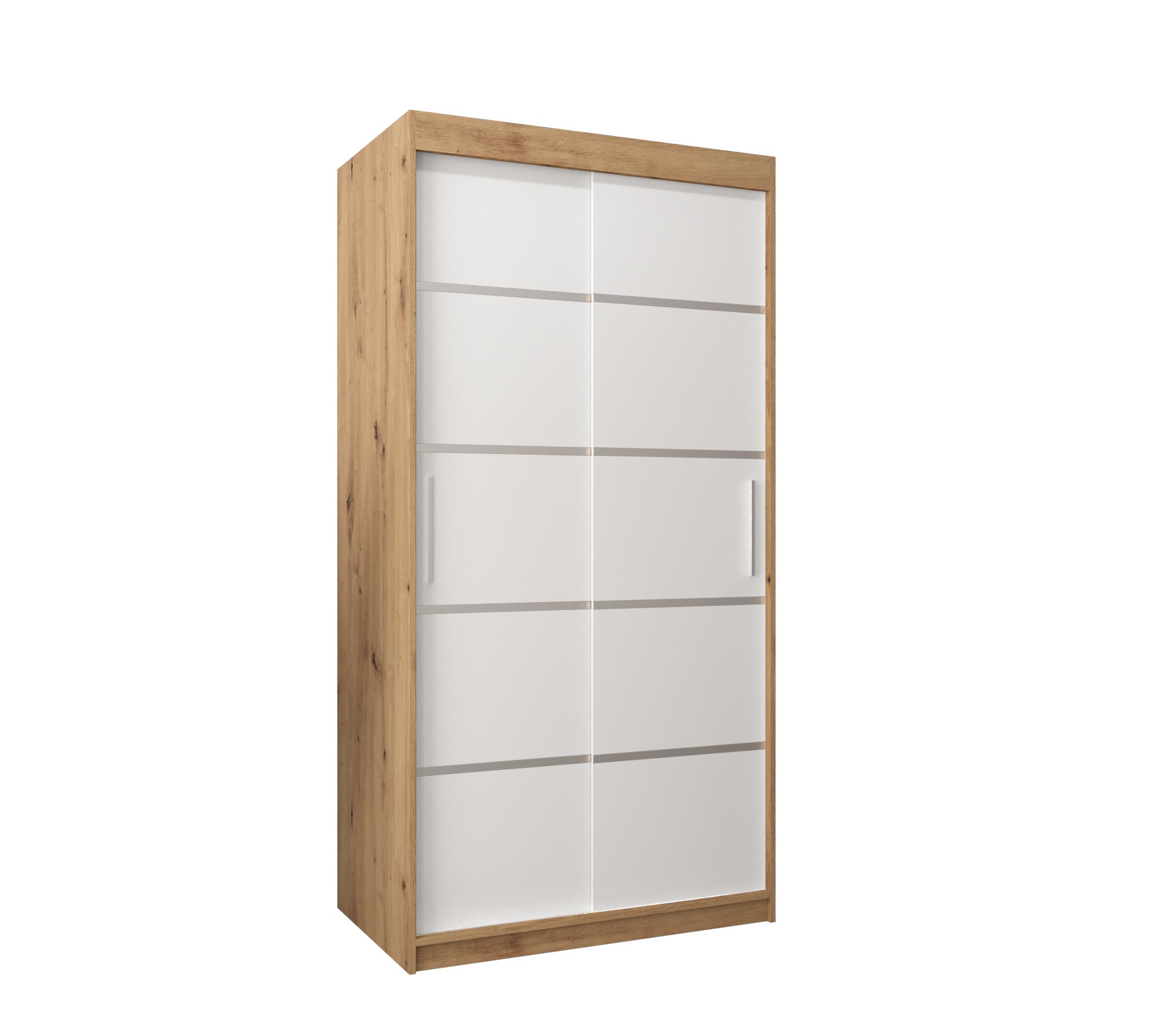Szafa przesuwna garderoba Verona 1 100 x 62 x 200 cm Artisan + Czarny - Abiks Meble