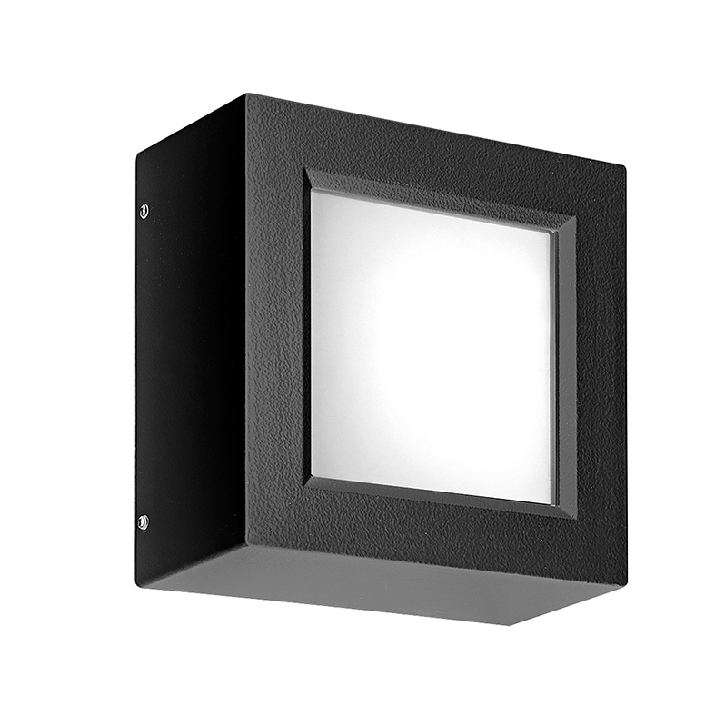 ENTER – Lampa ścienna/sufitowa LED 8,7 W, antracyt, 3000 K, IP65 – kwadratowe oświetlenie zewnętrzne o wysokiej odporności na warunki atmosferyczne