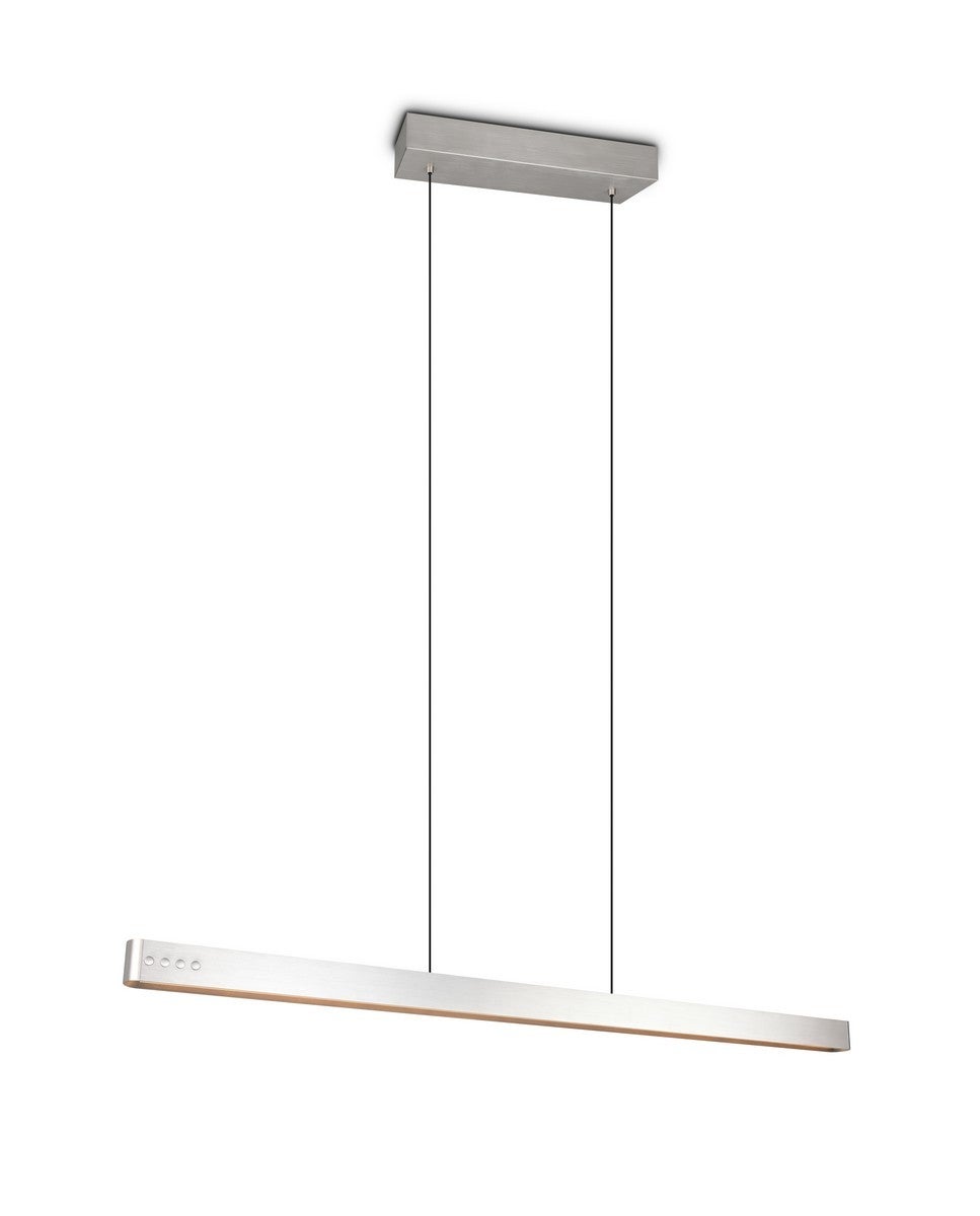 Lampa wisząca z pilotem LED DONEGAL 40W Odcienie bieli 4650lm metal srebrna wym:180x150x13,4cm IP20 Trio
